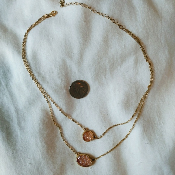 Double Strand Druzy Necklace - Picture 2 of 3